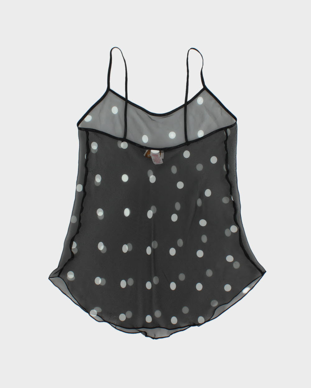 Vintage 1990s Linda For La Vie En Rose Polka Dot Mesh Slip Dress - M