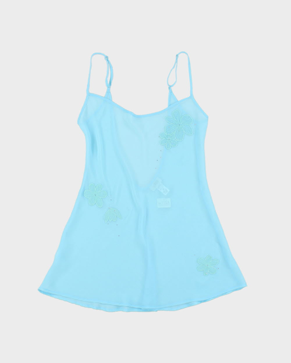 DSWT La Senza Embroidered Scoop Back Mesh Slip Dress - L