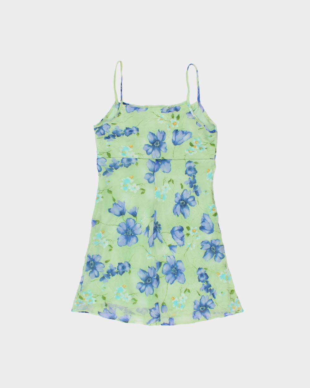 Vintage 1990s Sense Floral Crinkle Tie Detail Dress - M