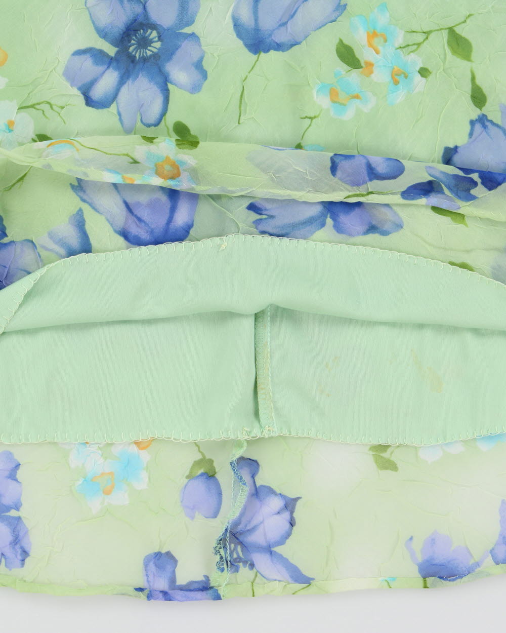 Vintage 1990s Sense Floral Crinkle Tie Detail Dress - M