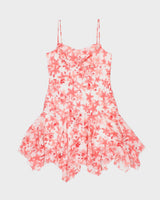 Vintage Y2K 2000s Jessica Cowl Neck Floral Drop Waist Dress - L