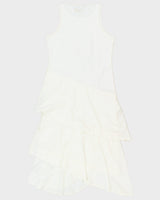 Vintage Y2K 2000s Desigual Semi Sheer Asymmetric Tiered Hem Dress - L