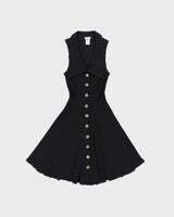 Vintage 1990s CLE Button Through Oversized Collar Dress - S