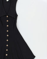 Vintage 1990s CLE Button Through Oversized Collar Dress - S