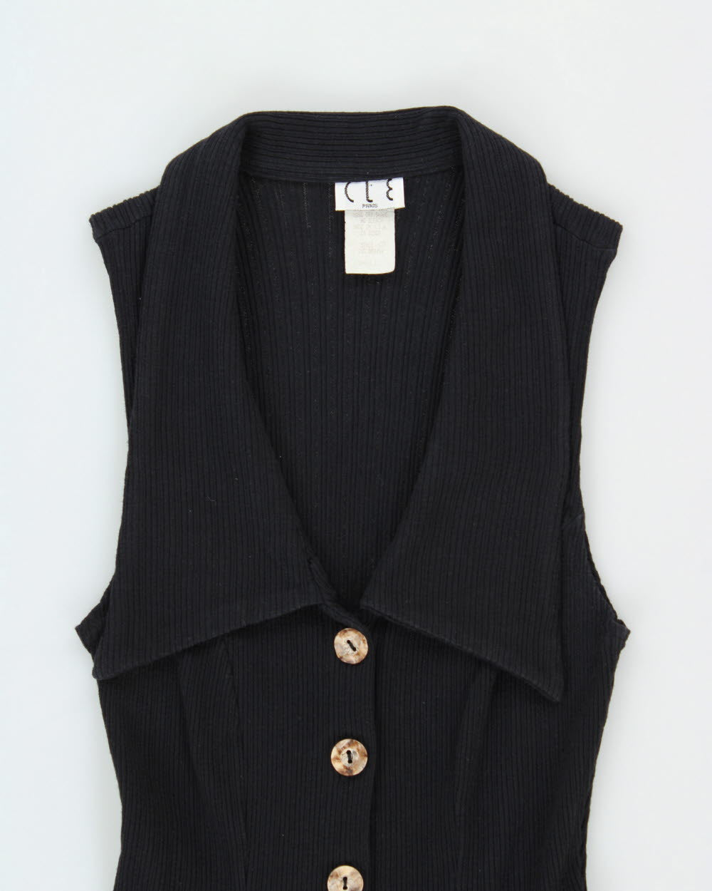 Vintage 1990s CLE Button Through Oversized Collar Dress - S