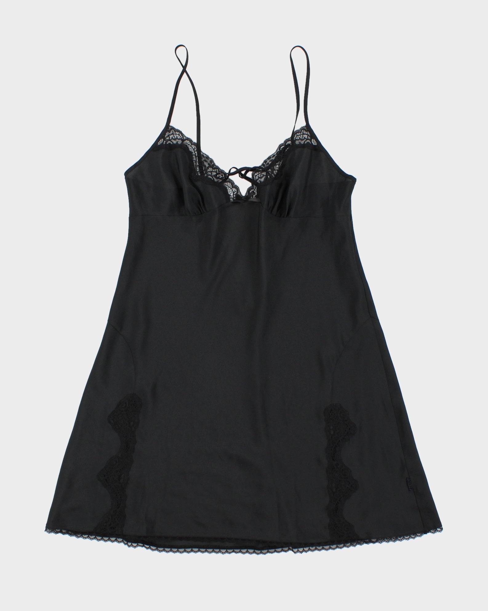 Vintage Y2K 2000s La Senza Backless Semi Sheer Slip Dress - L