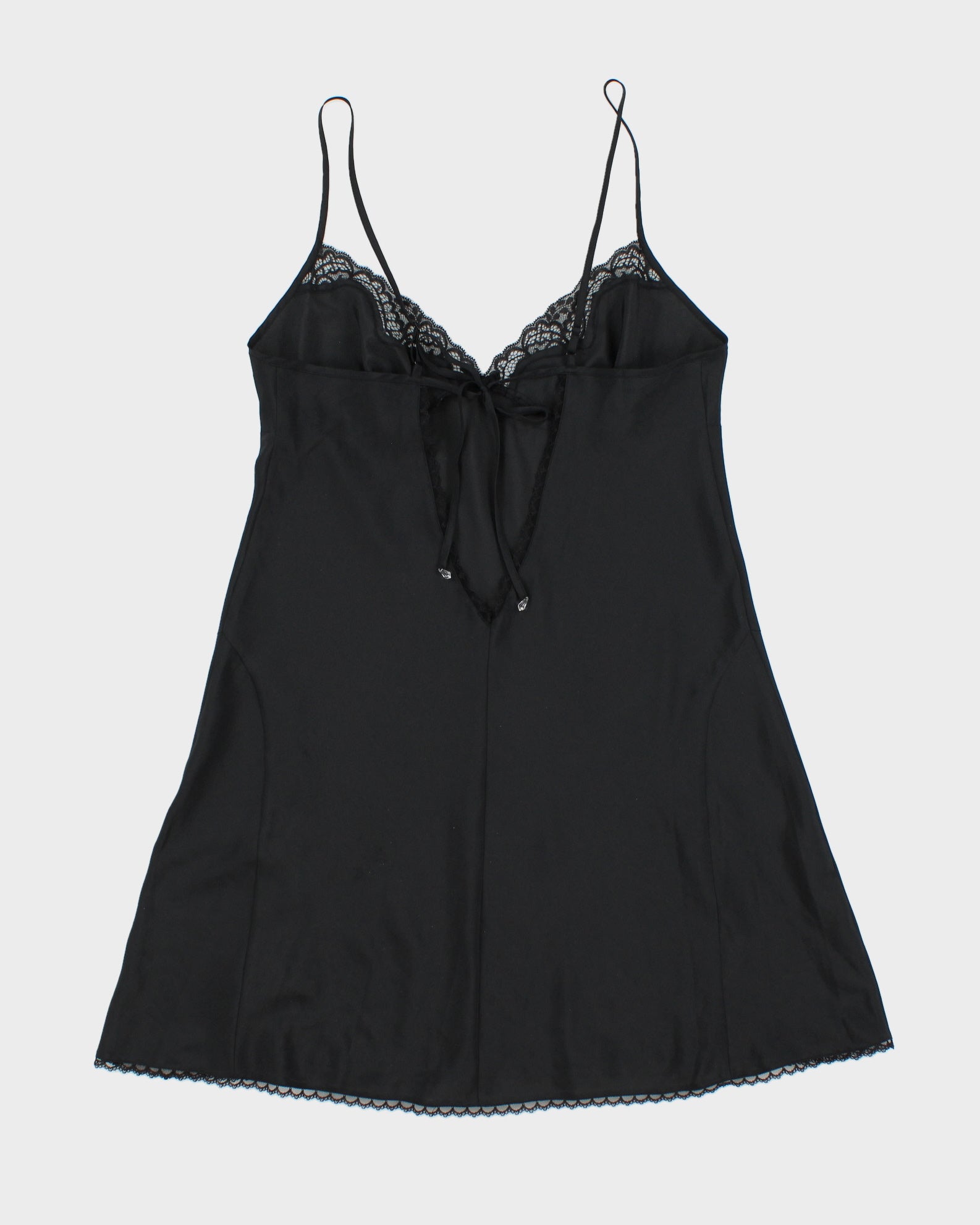 Vintage Y2K 2000s La Senza Backless Semi Sheer Slip Dress - L