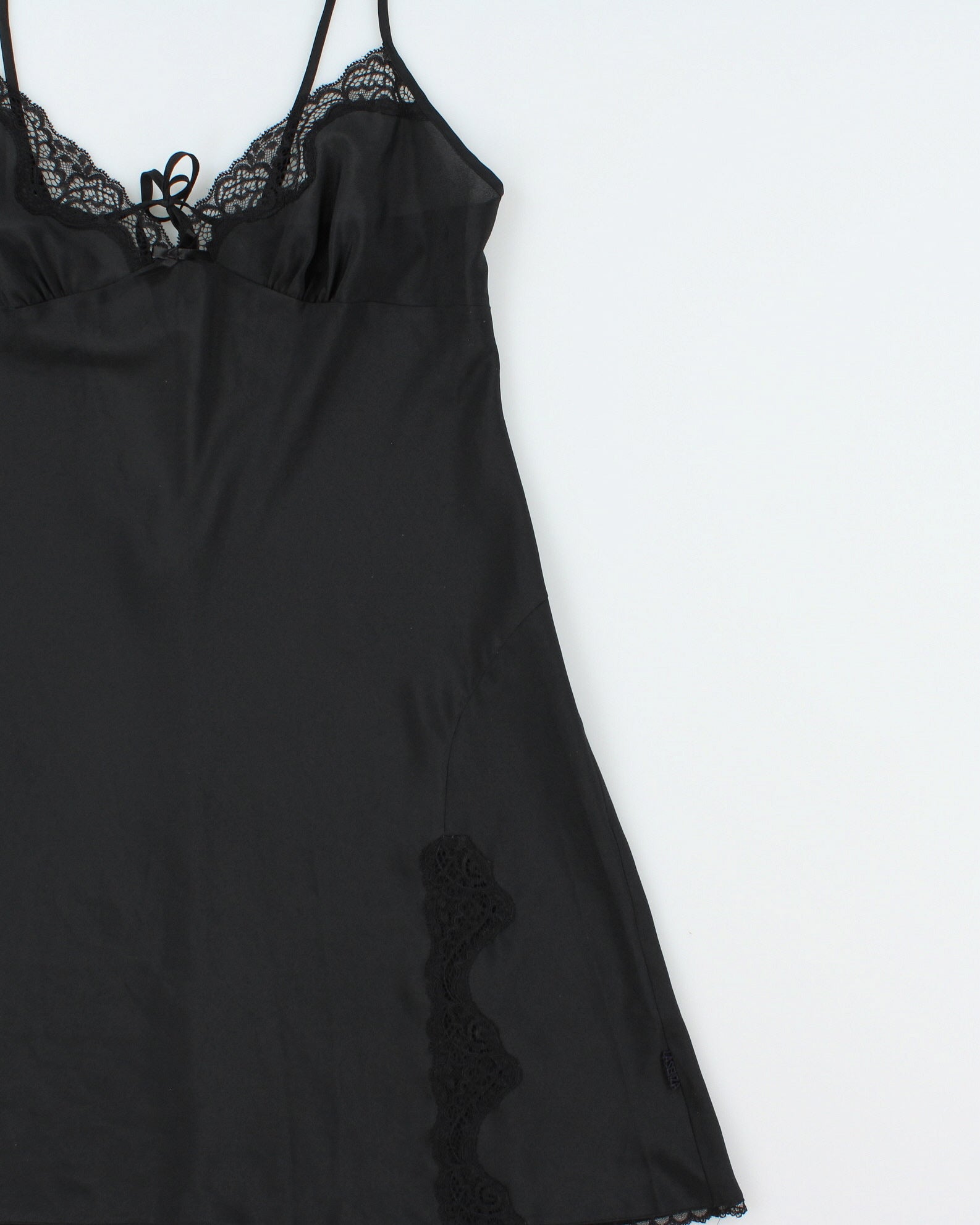 Vintage Y2K 2000s La Senza Backless Semi Sheer Slip Dress - L