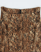 Vintage 1990s Azzara Animal Print Boat Neck Mini Dress - S