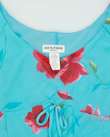Vintage 1990s Alyn Paige Floral Mini Ruffle Hem Dress - M