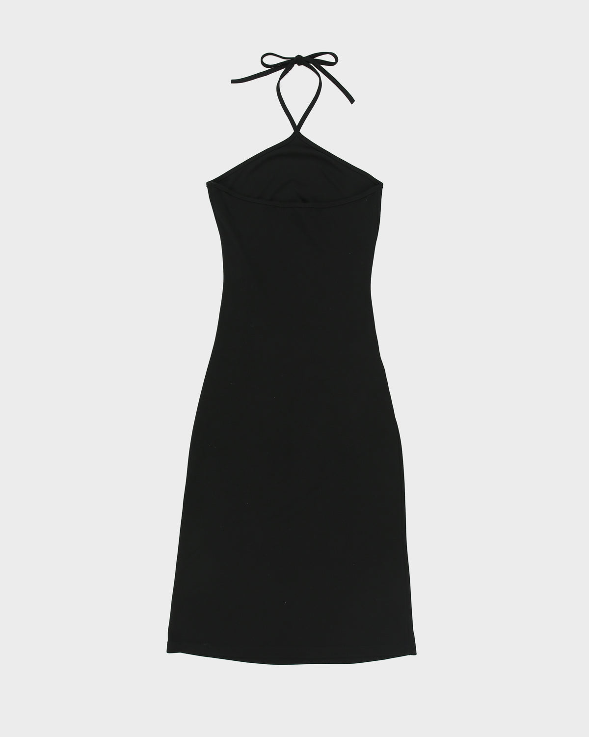 Vintage Y2K 00s Anne X Halter Neck Side Ruched Midi Dress  - XS