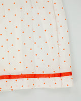 Vintage 1980s Chun Mei Boutique Polka Dot Ruffle Detail Dress - S