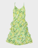 Vintage 1990s Roberto Verino Floral Tiered Hem Dress - S