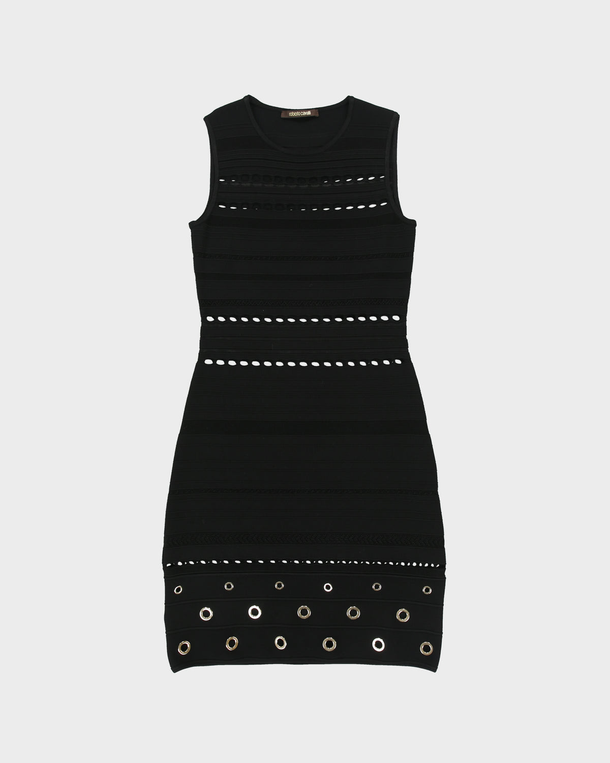2010s Roberto Cavalli Cut-out Bodycon Eyelet Dress - S