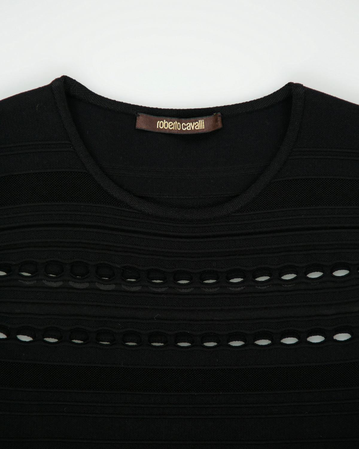 2010s Roberto Cavalli Cut-out Bodycon Eyelet Dress - S