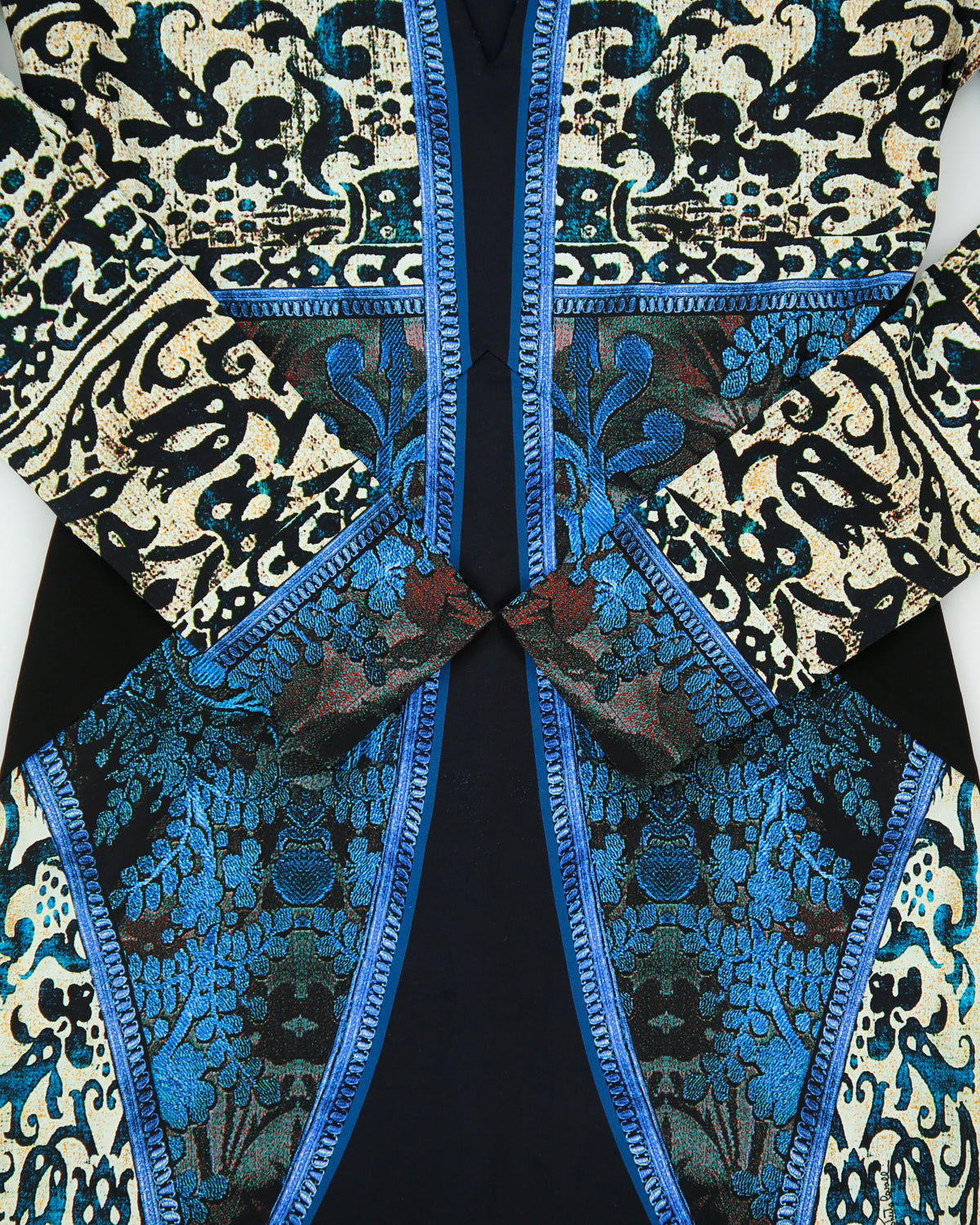 2010s Roberto Cavalli All Over Print Long Sleeve Bodycon Dress - M