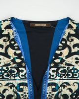 2010s Roberto Cavalli All Over Print Long Sleeve Bodycon Dress - M