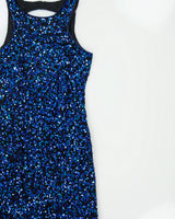 Vintage 1980s Joseph Ribkoff Gala Backless Silk Maxi Sequin Dress - S