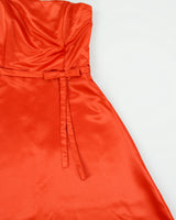 Vintage 1990s Fiesta Satin Strapless Circle Dress - XS