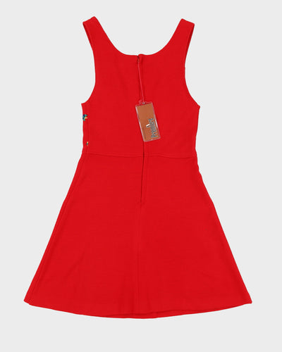 Deadstock Premiere Red Pinafore Dress - XXS