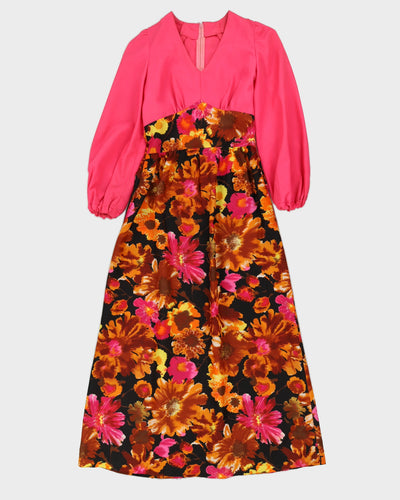 Vintage 1970s Pink Maxi Dress - S