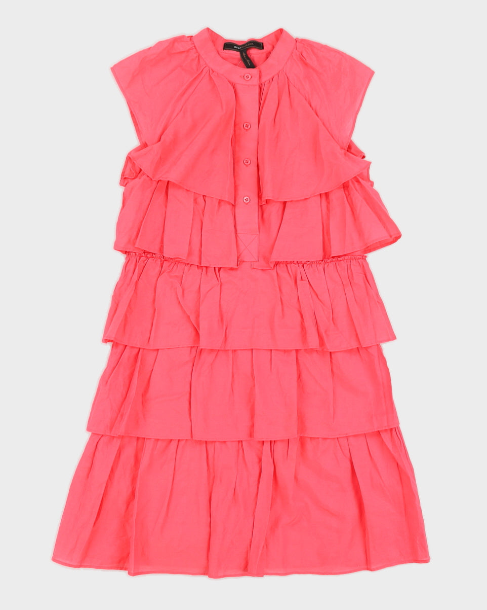 BCBG MaxAzria Pink Tiered Mini Dress - S