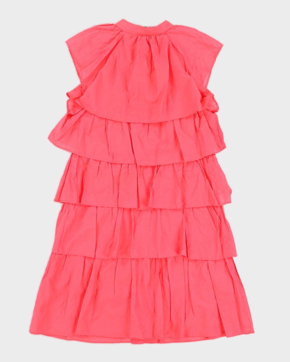 BCBG MaxAzria Pink Tiered Mini Dress - S