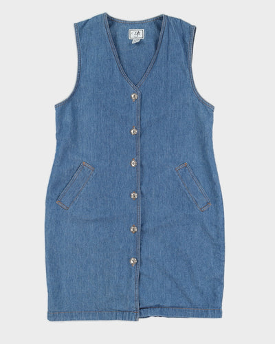 Vintage 90s DJI Denim Button Up Dress - L
