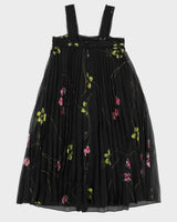 Vintage 70s Nu Mode Floral Pleated Mini Dress - S