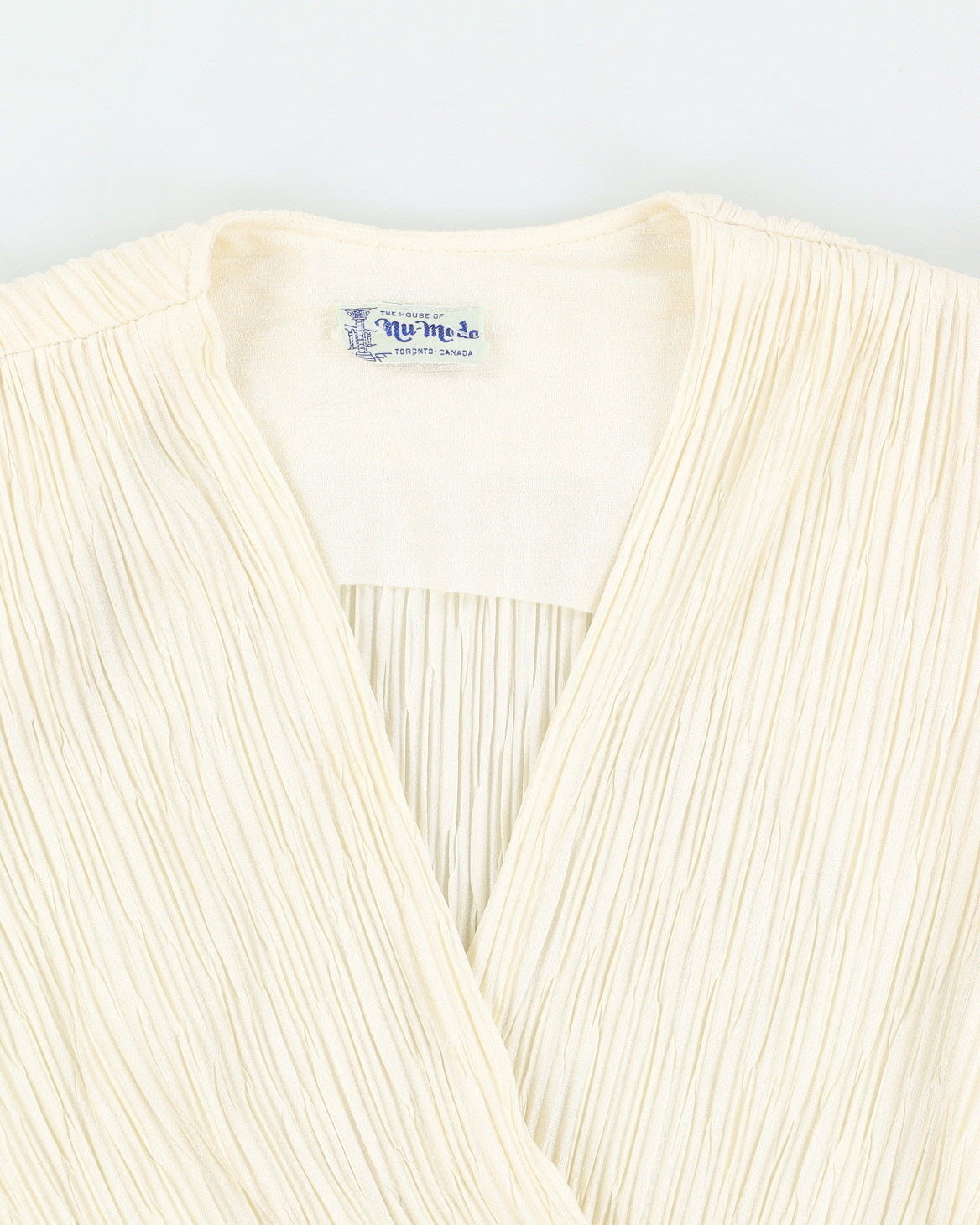 Vintage 60s Nu Moda Cream Poofy Sleeve Midi Dress - M