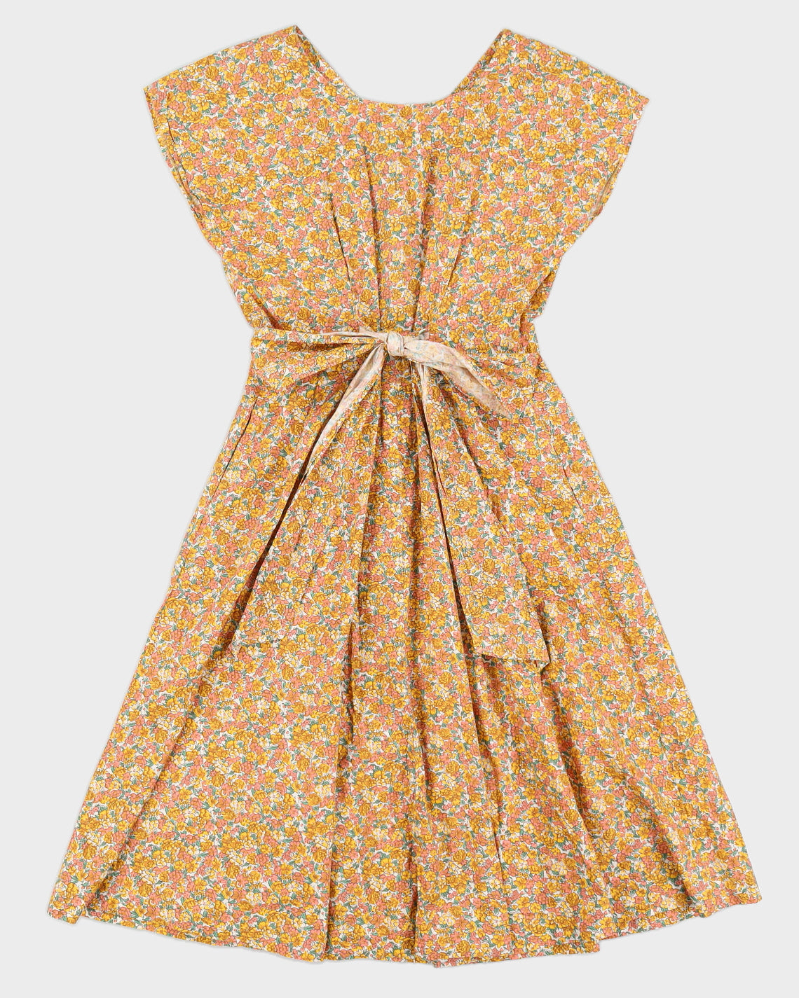 Vintage 90s Floral Button Down Midi Dress - S