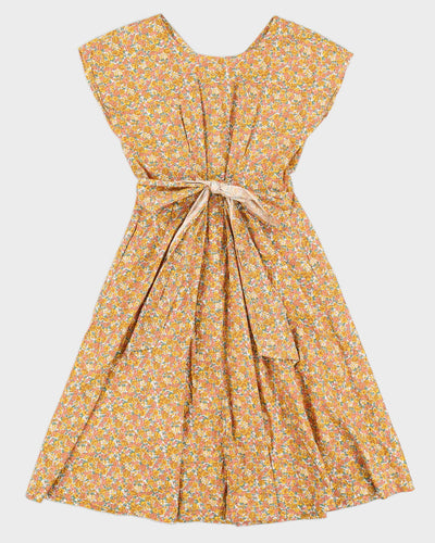 Vintage 90s Floral Button Down Midi Dress - S