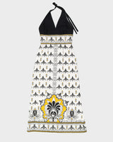 Vintage 70s Alfred Shaheen Printed Halter Dress - M