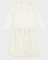 Vintage 70s High Neck Midi Dress - S