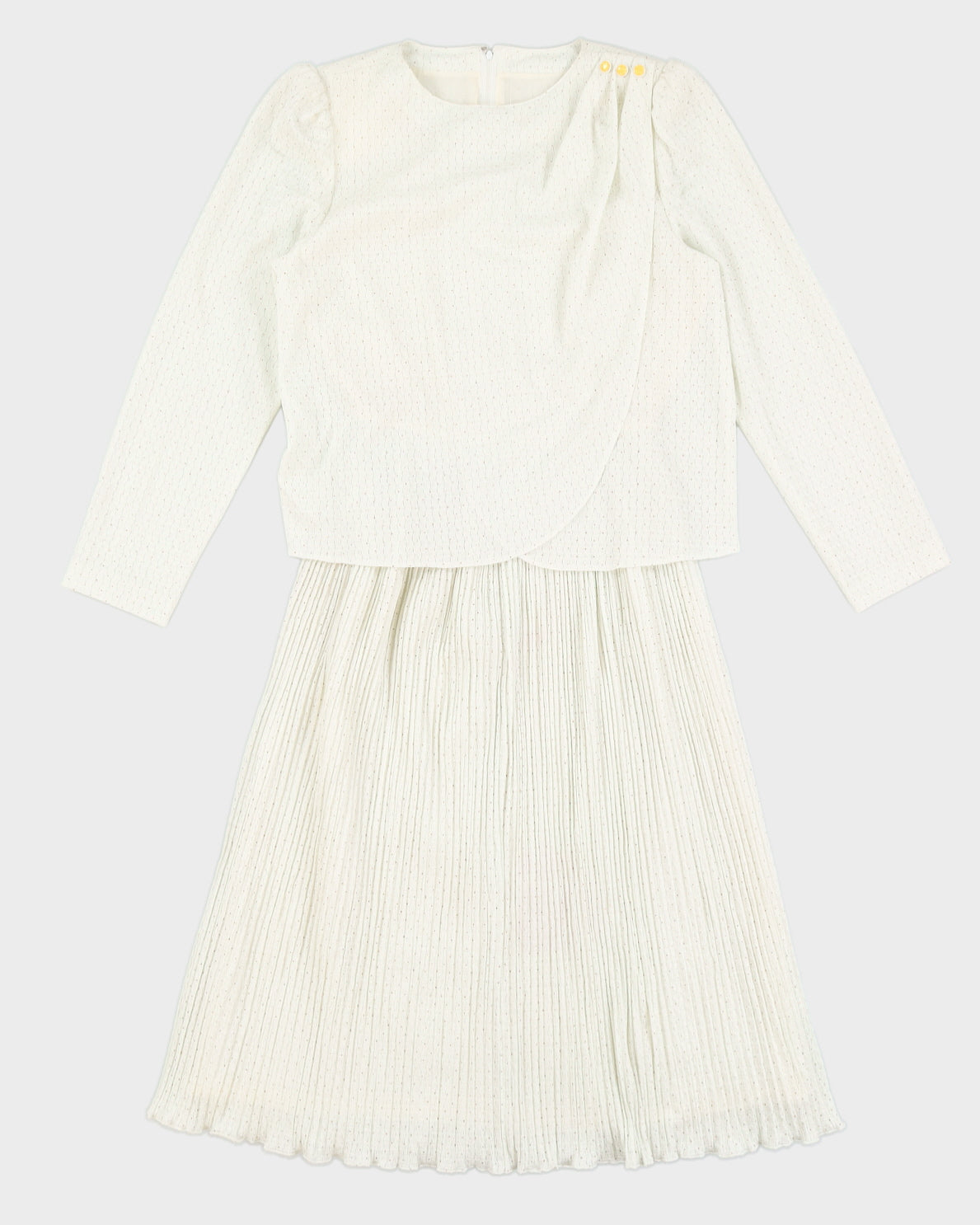 Vintage 70s High Neck Midi Dress - S