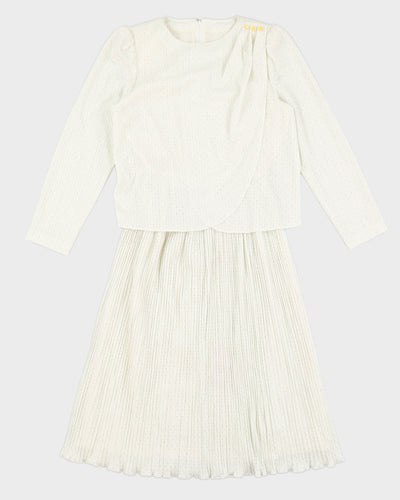 Vintage 70s High Neck Midi Dress - S
