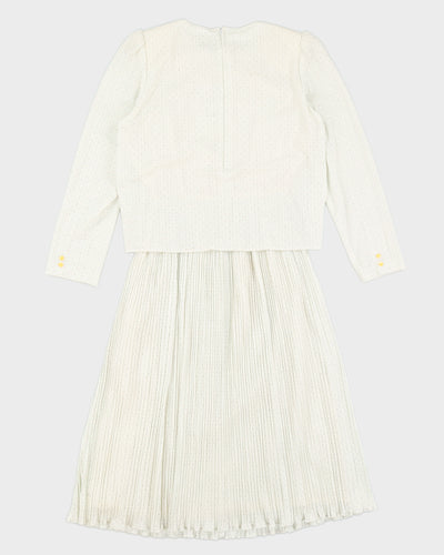 Vintage 70s High Neck Midi Dress - S