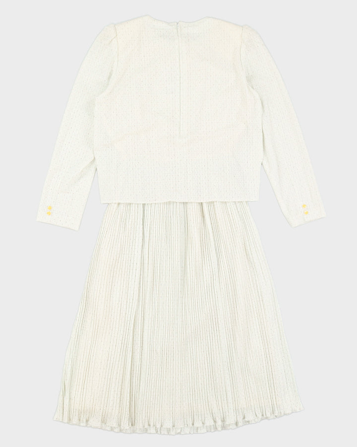 Vintage 70s High Neck Midi Dress - S