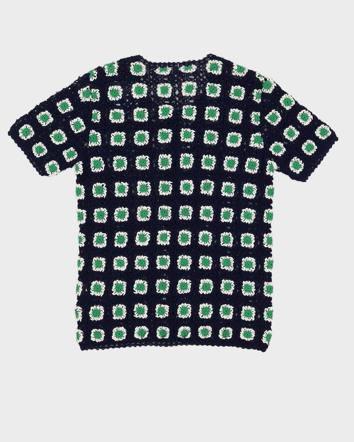 Vintage 00s Crochet Style Button Down Top - M/L