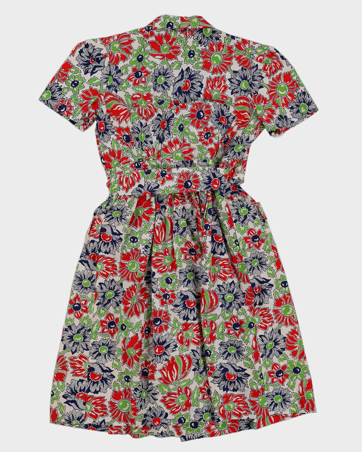 Vintage 1960s Floral Wrap Dress - M