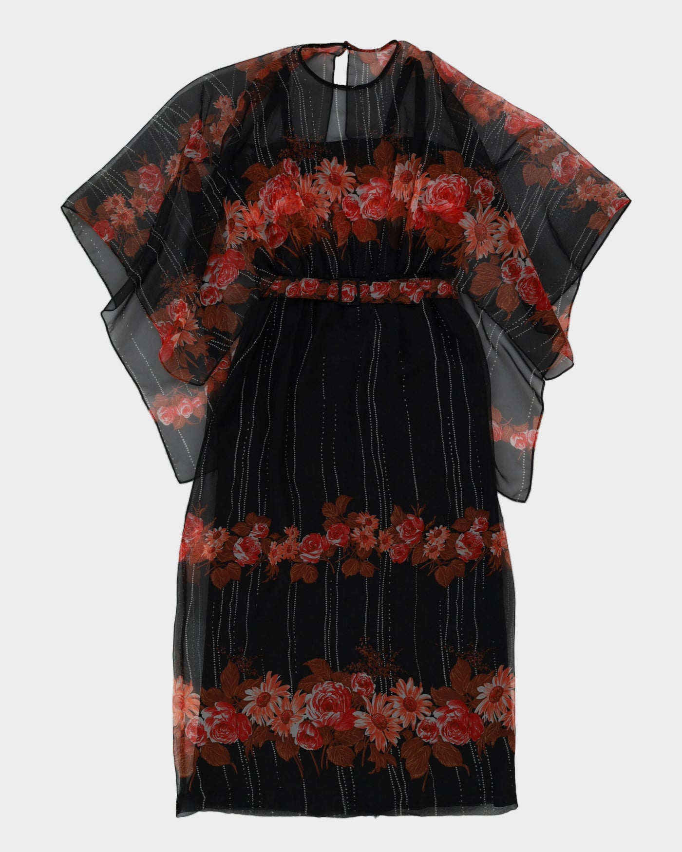 Vintage 1970s Floral Dress - M