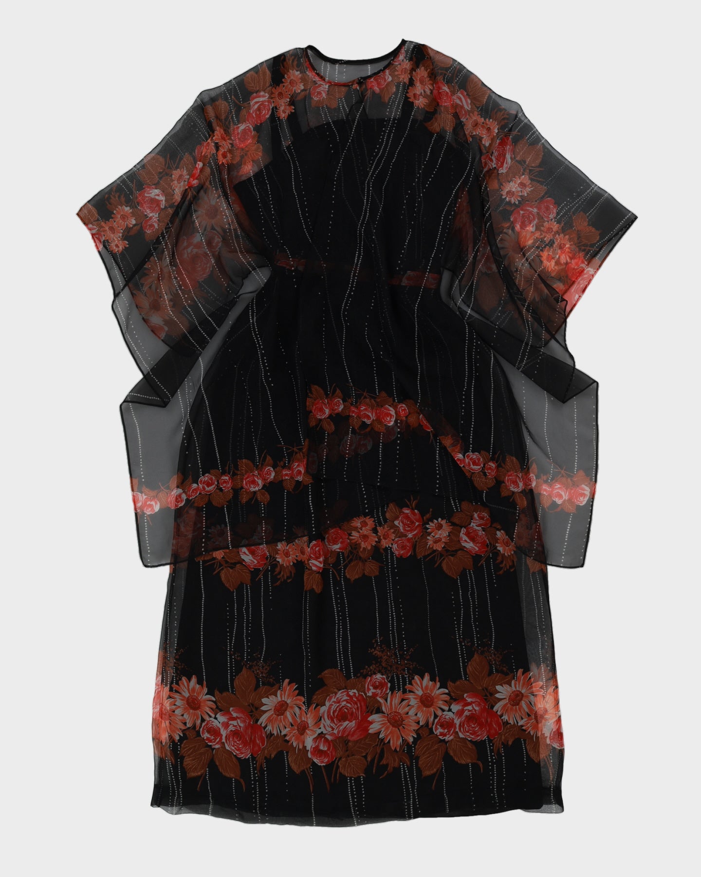 Vintage 1970s Floral Dress - M
