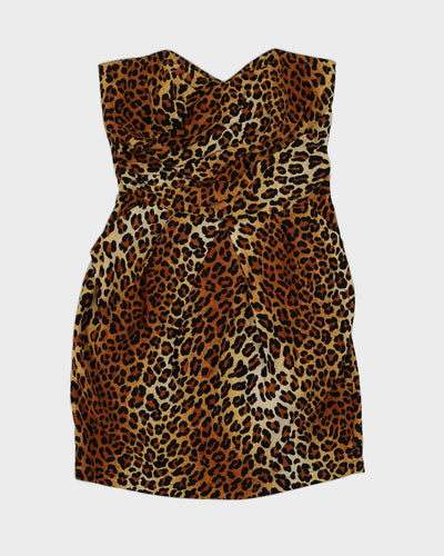 1980s Leopard Print Dress -XS