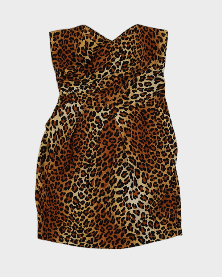 1980s Leopard Print Dress -XS