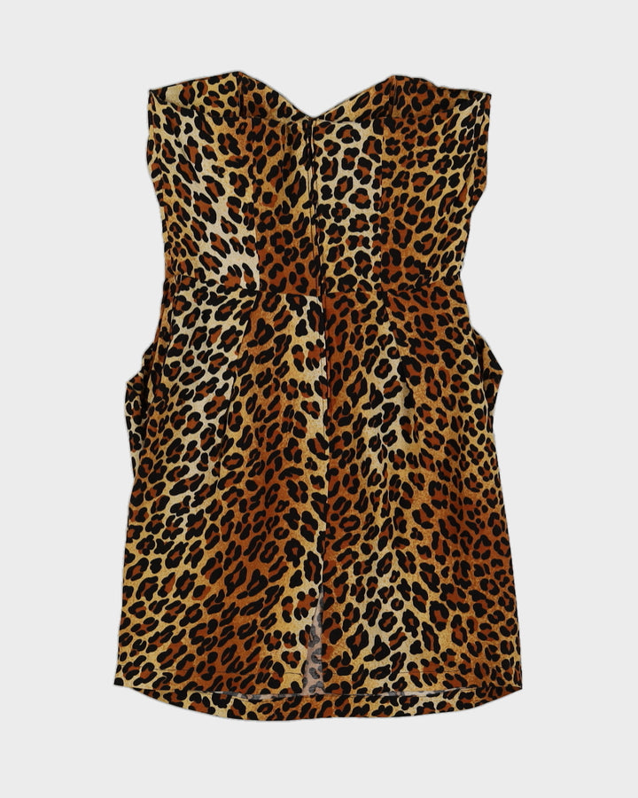 1980s Leopard Print Dress -XS