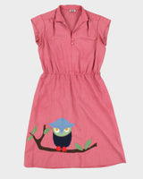 1980s Owl Print Dress - S