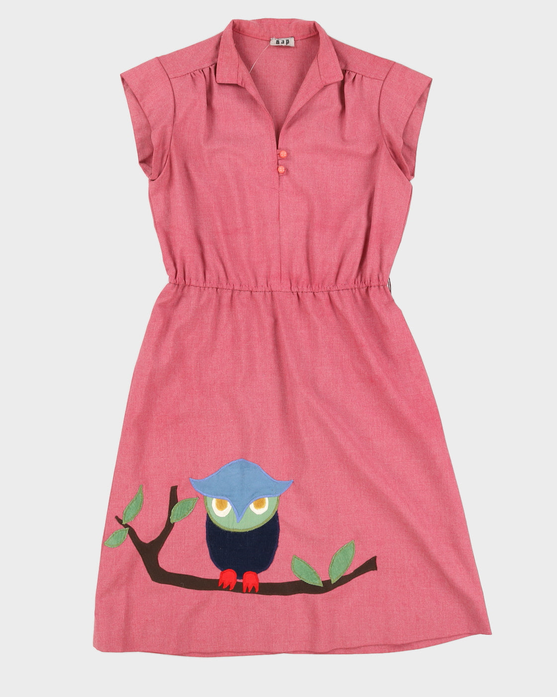 1980s Owl Print Dress - S