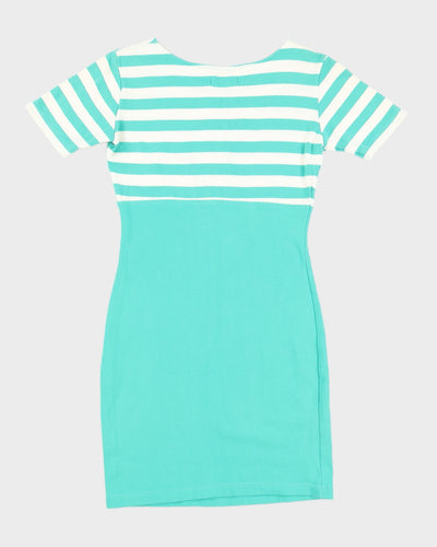 1980s Button Up Striped Dress - S