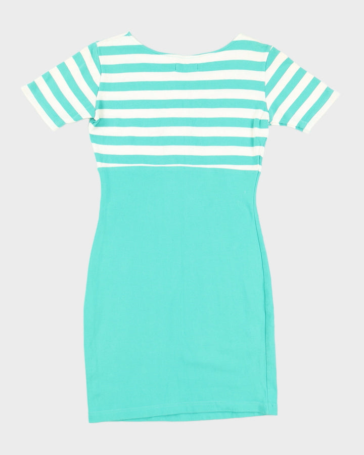 1980s Button Up Striped Dress - S