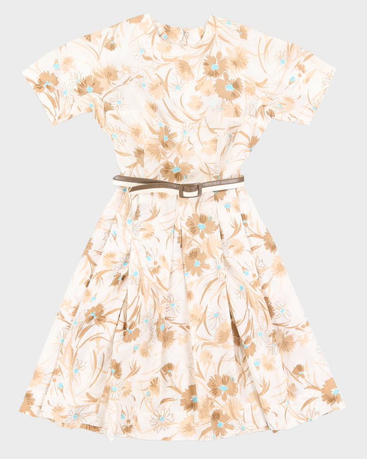 1980s Floral Dress - S